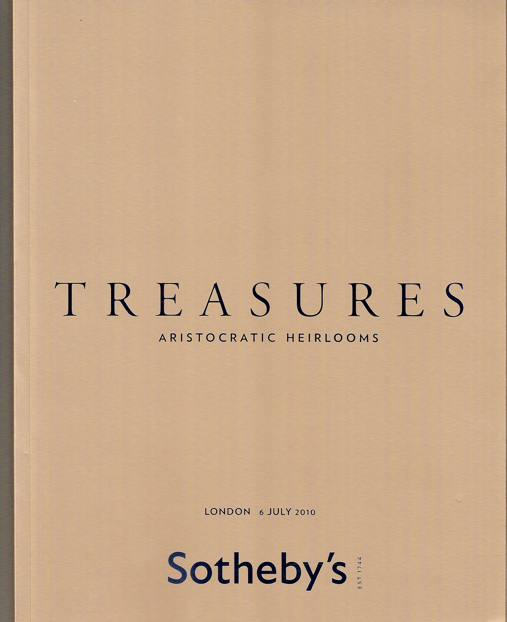 Sothebys July 6 2010 Treasures Aristocratic Heirlooms